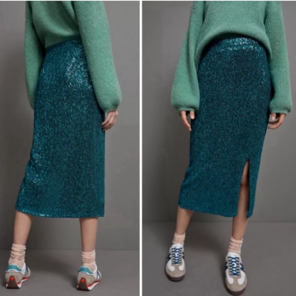 Maeve by Anthropologie Sequin Midi Skirt Size XS - Picture 3 of 8